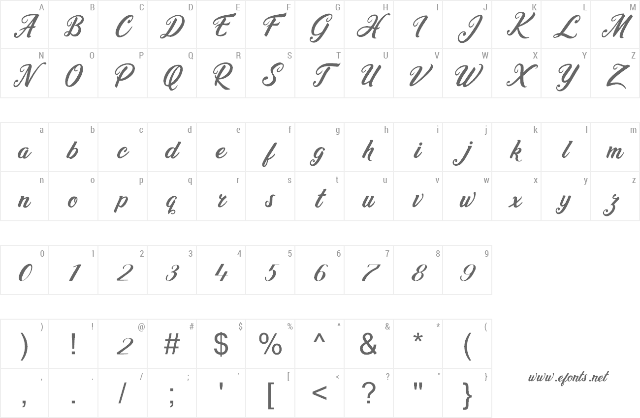 Font Heidy Indigo preview